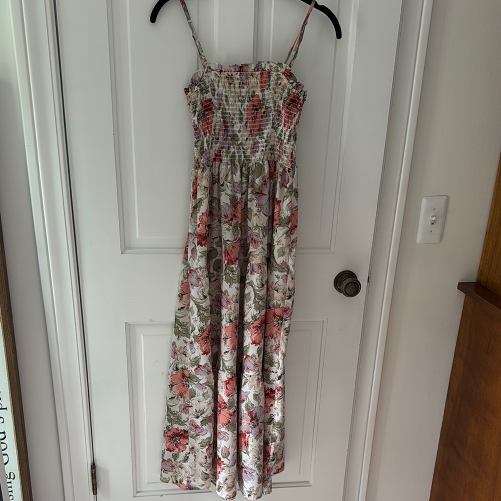Floral Maxi Dress with Spaghetti Straps